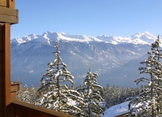 Helvetia Intergolf Appart Hôtel Crans Montana Appartement  pièces VUE HIVER