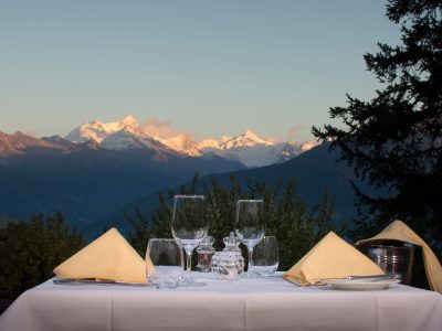 Helvetia Intergolf Appart Hôtel Crans Montana Terrasse