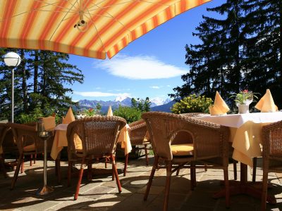 Helvetia Intergolf Appart Hôtel Crans Montana Terrasse